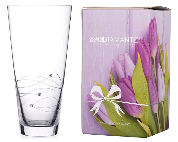 Vaso in cristallo con diamanti