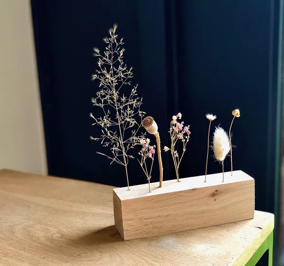 Fioriera minimalista porta fiorellini in legno