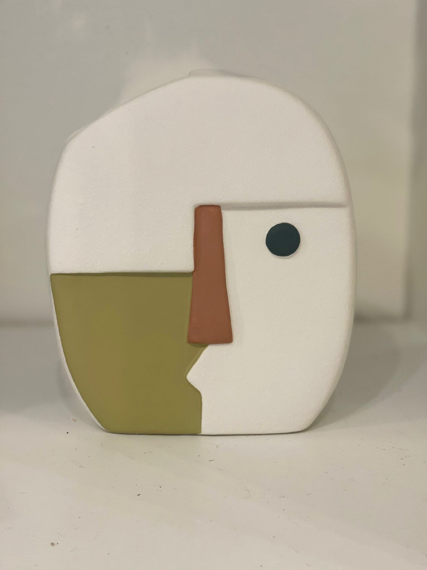 Vaso astratto viso di uomo